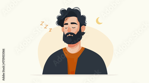 Man sleeping nighttime relaxation