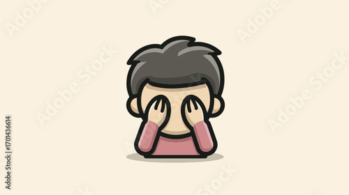 Person covering eyes