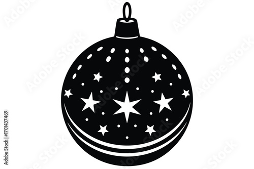 bauble silhouette vector art icon