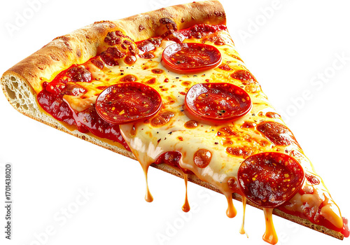 3D Pizza Slice PNG transparent background isolated render