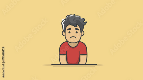 Sad person illustration