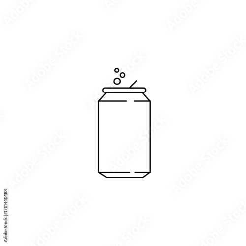 Icon Soda Drink in Outline Style Vector Illustration Isolated Design