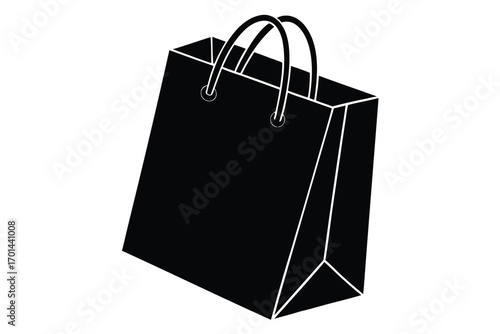 gift bag silhouette vector art icon