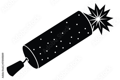 holiday cracker silhouette vector art icon