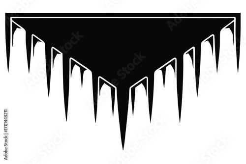 icicle border silhouette vector art icon