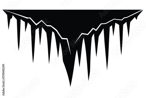 icicle frozen silhouette vector art icon