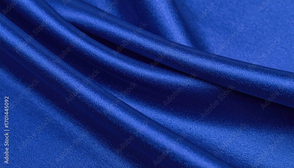 Fototapeta premium Elegant Blue Silk Fabric Drape with Matte Pearl Sheen