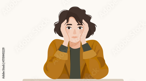 Woman experiencing distress