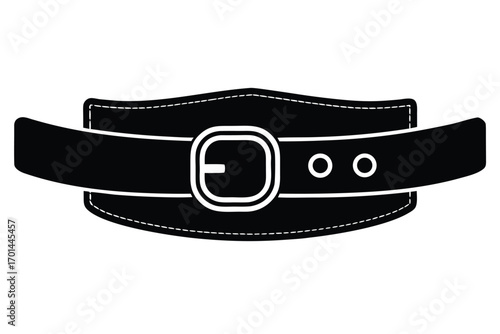 santa belt silhouette vector art icon