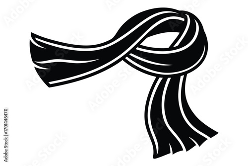 scarf silhouette vector art icon