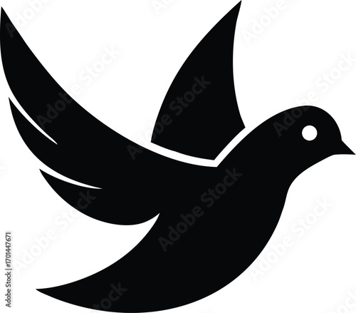  flying bird logo silhouette Vector illustration