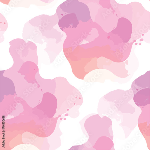 Abstract watercolor seamless pattern featuring soft pink and purple color palette design, patern seamless, Stock royalty free.