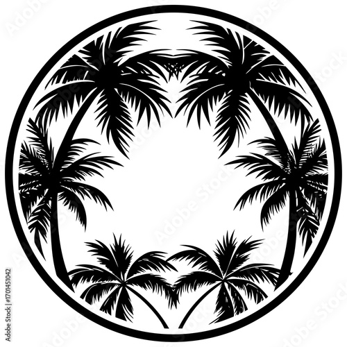 circular palm frame 