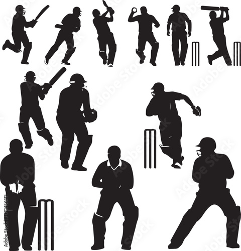 Silhouettes of people including musicians and a man are standing on a stage