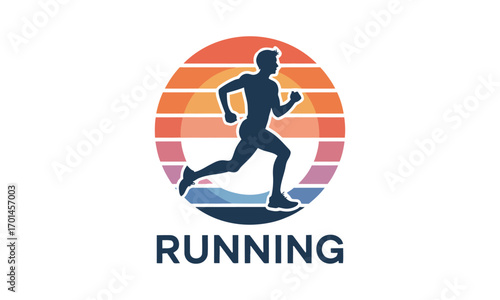 Run Logo Design Vector