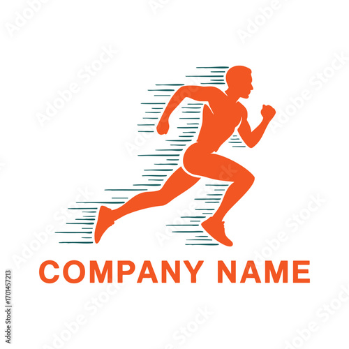 Run Logo Design Vector