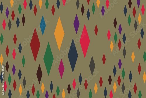 aesthetic unique dark colorful rainbow diamond shape clown pattern art wallpaper soft green background