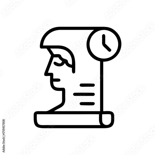 Historical Figure with Time Symbolizing Past Eras and Events
