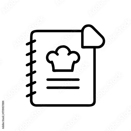 Cooking Recipe Book Icon Delicious Culinary Art and Gastronomy Guide