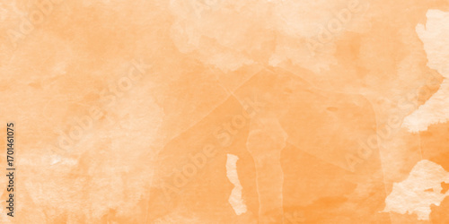 Abstract orange watercolor white background,  blotches of watercolor paint textured autumn or fall paper, texture with space for your text and any design,  beautiful abstract orange color  texture.