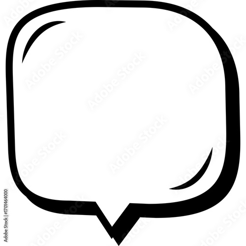 Retro empty comic speech bubble. Vector Illustration