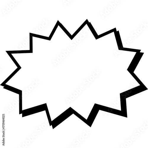 Retro empty comic speech bubble. Vector Illustration