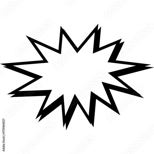 Retro empty comic speech bubble. Vector Illustration