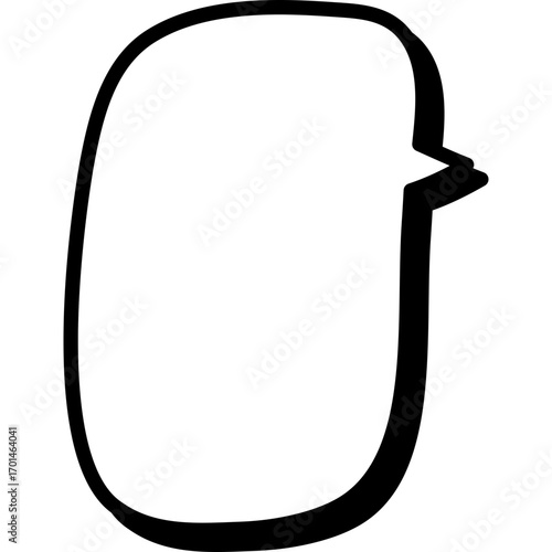 Retro empty comic speech bubble. Vector Illustration