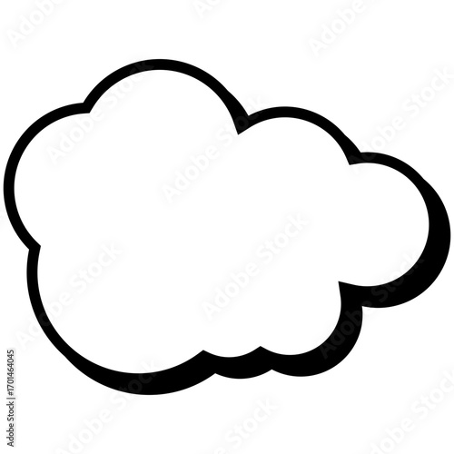 Retro empty comic speech bubble. Vector Illustration