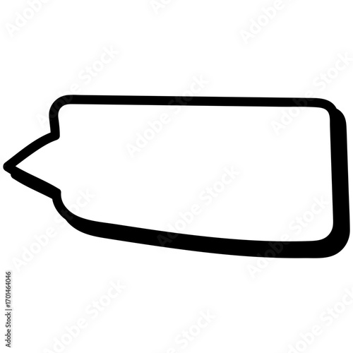 Retro empty comic speech bubble. Vector Illustration