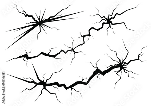 Abstract cracked texture representing structural damage and breakage effects