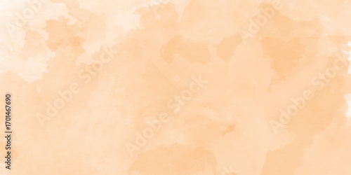 Abstract orange watercolor white background,  blotches of watercolor paint textured autumn or fall paper, texture with space for your text and any design,  beautiful abstract orange color  texture.