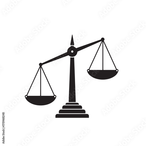 Injustice Black Line & Fill Vector Icon