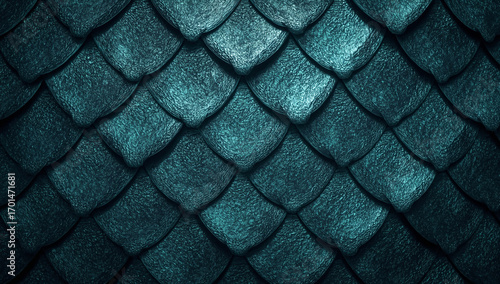 Iridescent Dragon Scales Texture – Shimmering Blue and Teal Fantasy Reptilian Pattern