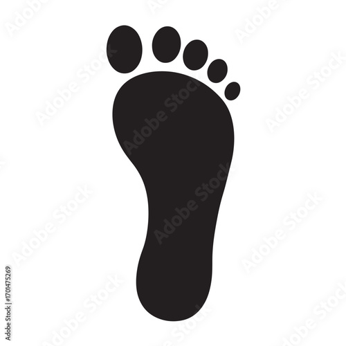Foot prints icon flat simple illustration