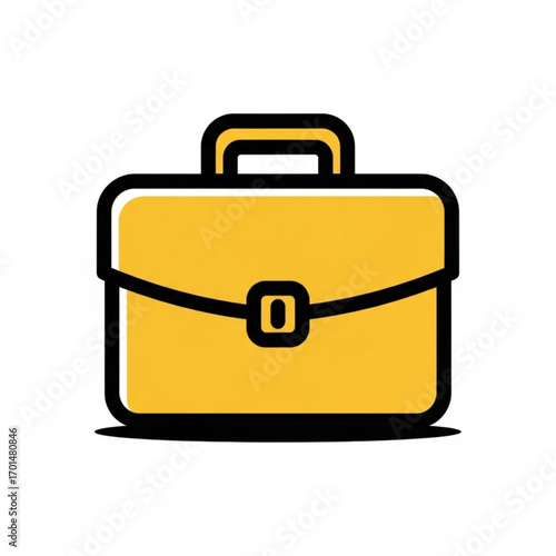 Vector art of yellow briefcase
