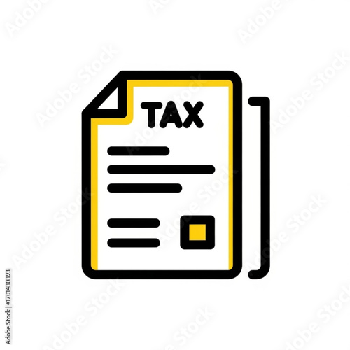Vector art of tax document icon