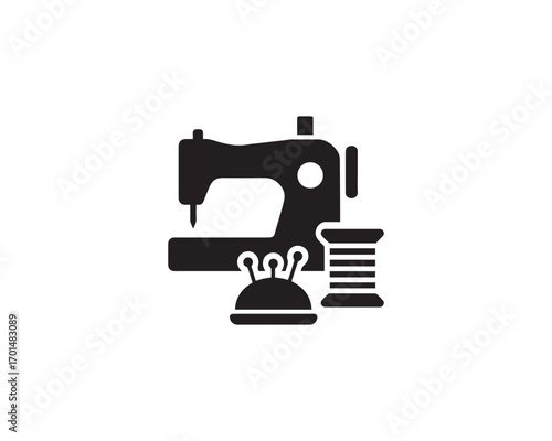 Sewing silhouette vector icon design illustration.