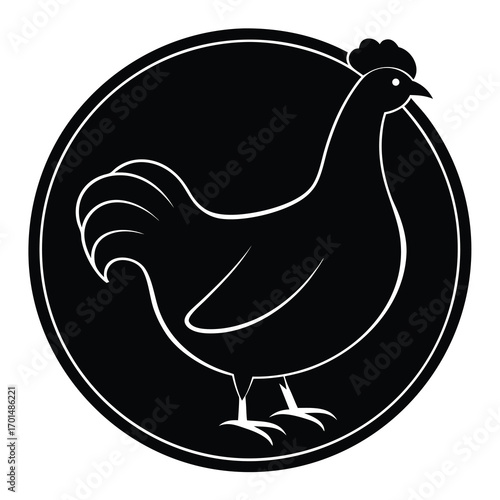 roast chicken vector silhouette design