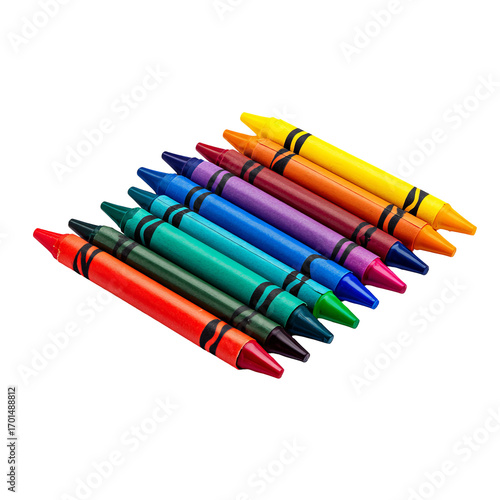 Colorful crayons arranged in a group (1)