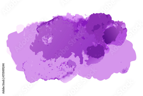Abstract purple watercolor stain with multiple layers
