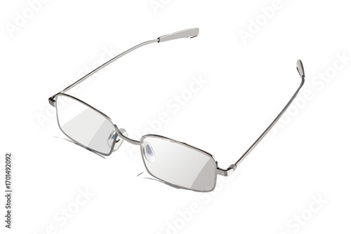 Modern rectangular eyeglasses