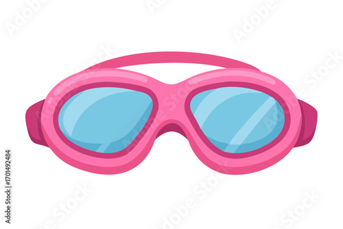 Pink swimming goggles