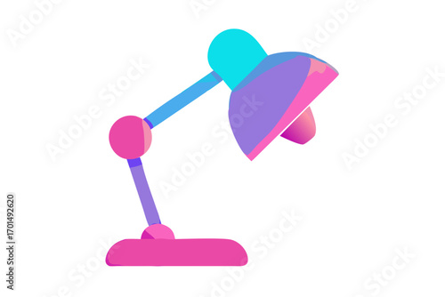 Modern desk lamp with adjustable arm and shade