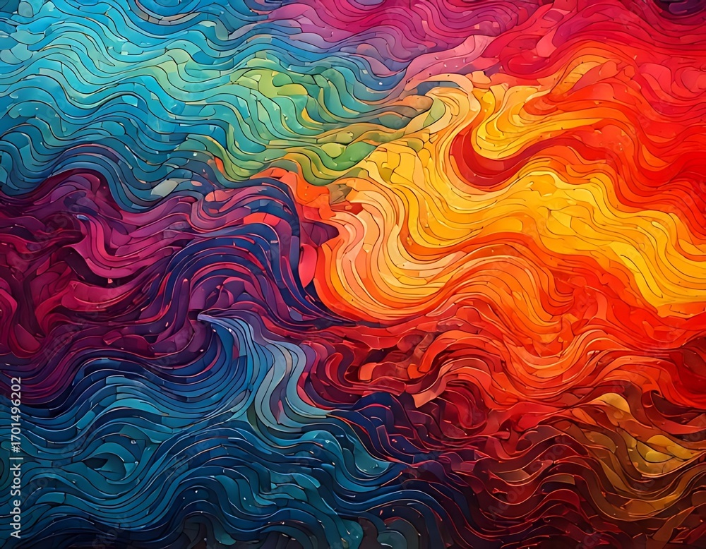 Fototapeta premium Abstract vibrant swirling colors