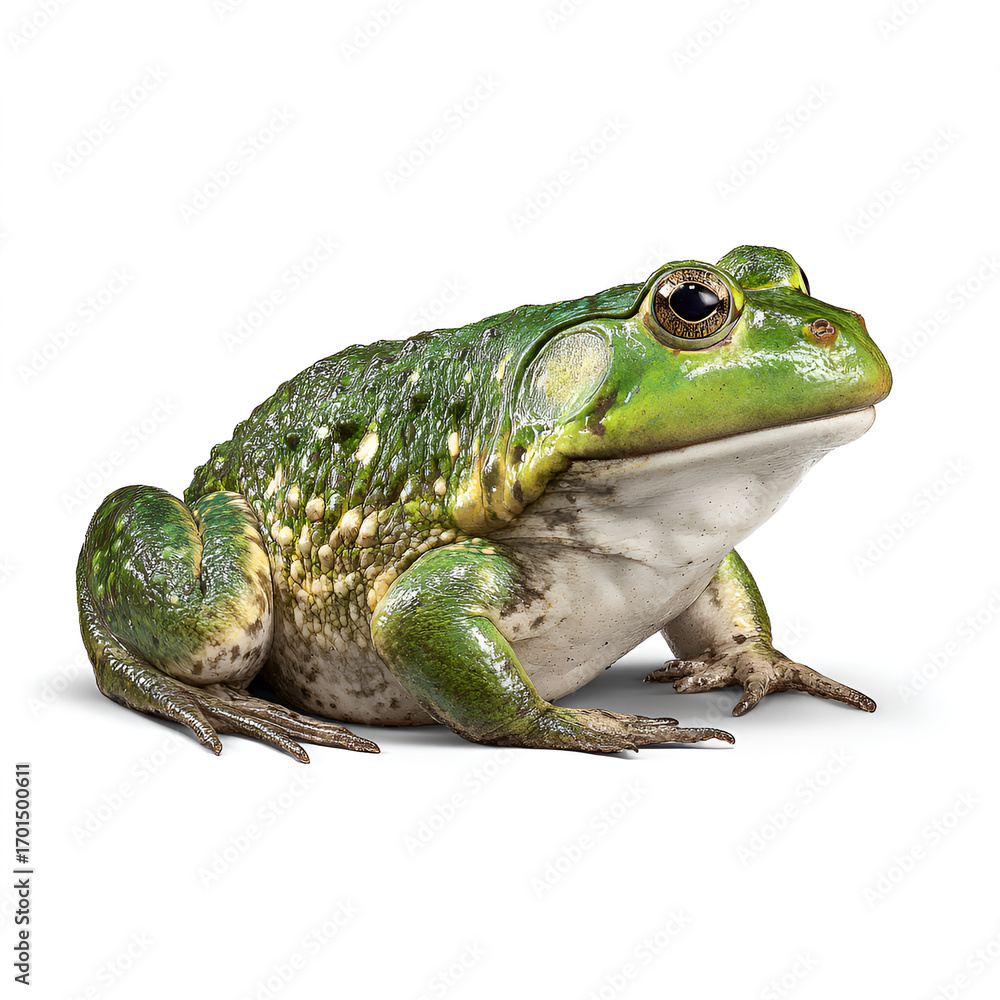 Fototapeta premium African Bullfrog realistic detailed amphibian isolated on transparent background