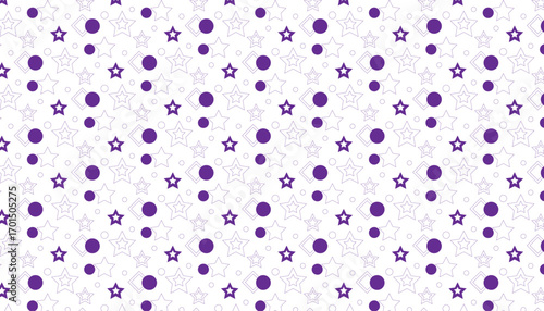 Purple Star Circle and Diamond Pattern Background stars circles