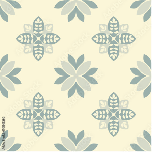 Vector Seamless Pattern with floral and plant themes