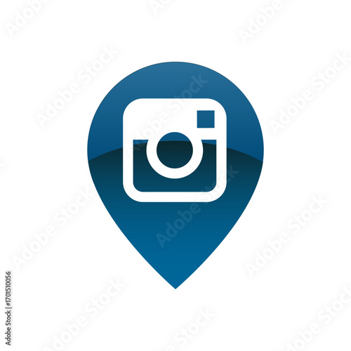Instagram location icon symbolizing social media check-in or presence
