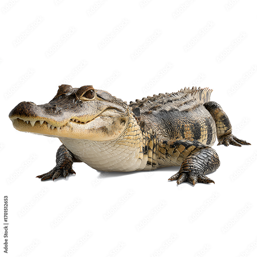 Fototapeta premium Alligator Isolated on Transparent Background
